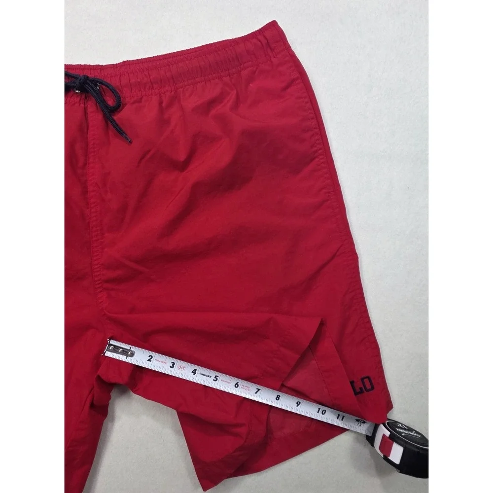 VTG Polo Sport Ralph Lauren Mens XL 36 Swim Trunks Shorts Spellout Red‎ Blue